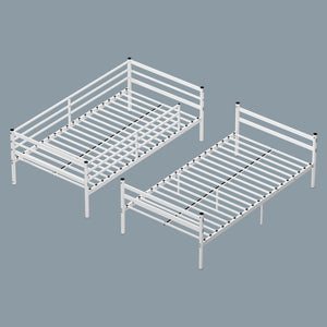 English Elm Metal Twin Over Bunk Bed Sturdy Steel Frame for Kids Dorms and Guest Rooms W3752P464164