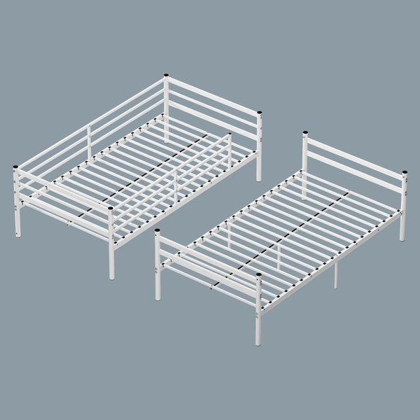 English Elm Metal Twin Over Bunk Bed Sturdy Steel Frame for Kids Dorms and Guest Rooms W3752P464164