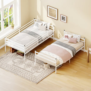 English Elm Metal Twin Over Bunk Bed Sturdy Steel Frame for Kids Dorms and Guest Rooms W3752P464164