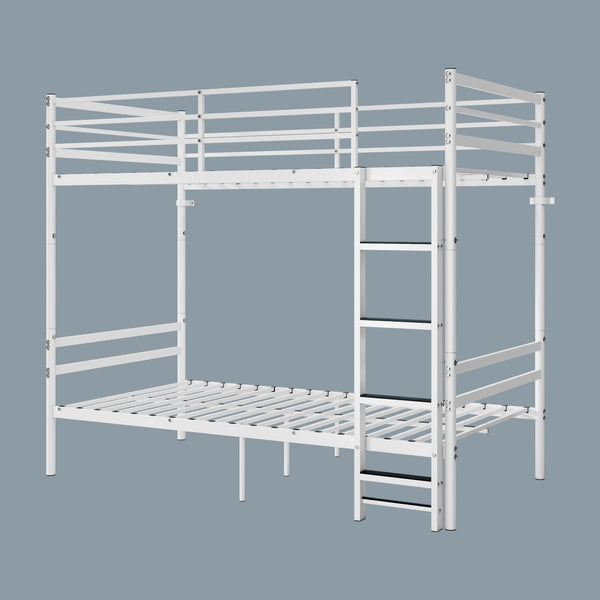 English Elm Metal Twin Over Bunk Bed Sturdy Steel Frame for Kids Dorms and Guest Rooms W3752P464164