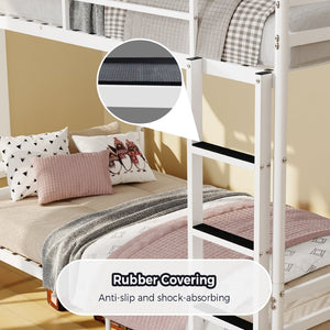 English Elm Metal Twin Over Bunk Bed Sturdy Steel Frame for Kids Dorms and Guest Rooms W3752P464164
