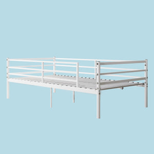 English Elm Metal Bunk Bed Powder Coated Steel Frame for Kids Teens Adults Dorm or Shared Room W3752P464479