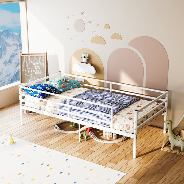 English Elm Metal Bunk Bed Powder Coated Steel Frame for Kids Teens Adults Dorm or Shared Room W3752P464479