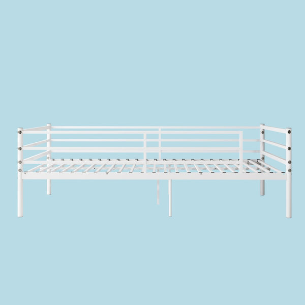 English Elm Metal Bunk Bed Powder Coated Steel Frame for Kids Teens Adults Dorm or Shared Room W3752P464479
