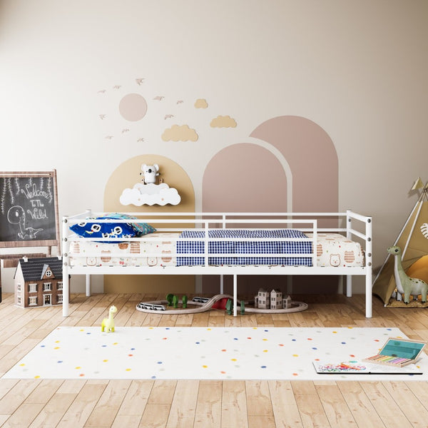 English Elm Metal Bunk Bed Powder Coated Steel Frame for Kids Teens Adults Dorm or Shared Room W3752P464479