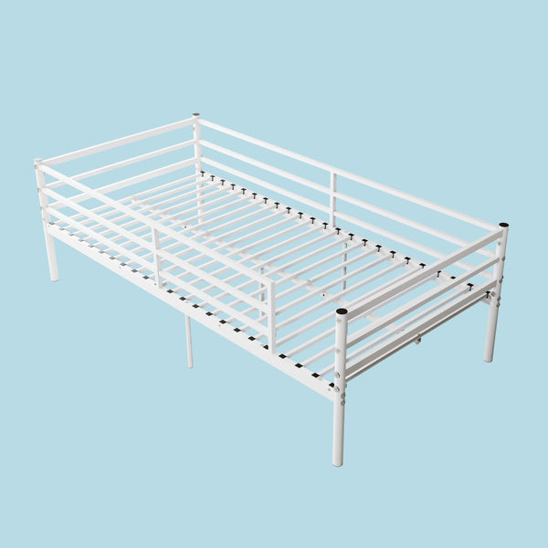 English Elm Metal Bunk Bed Powder Coated Steel Frame for Kids Teens Adults Dorm or Shared Room W3752P464479