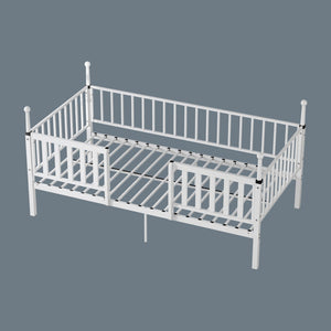 English Elm Metal Twin Over Bunk Bed Powder Coated Frame for Dormitory or Shared Room W3752P466705