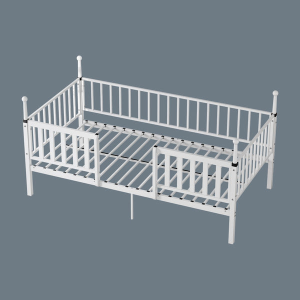 English Elm Metal Twin Over Bunk Bed Powder Coated Frame for Dormitory or Shared Room W3752P466705