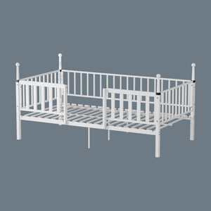 English Elm Metal Twin Over Bunk Bed Powder Coated Frame for Dormitory or Shared Room W3752P466705