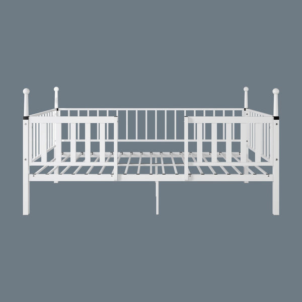 English Elm Metal Twin Over Bunk Bed Powder Coated Frame for Dormitory or Shared Room W3752P466705