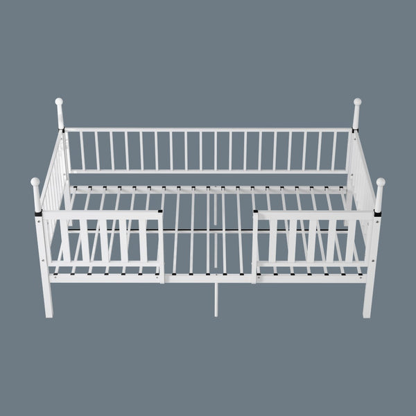 English Elm Metal Twin Over Bunk Bed Powder Coated Frame for Dormitory or Shared Room W3752P466705