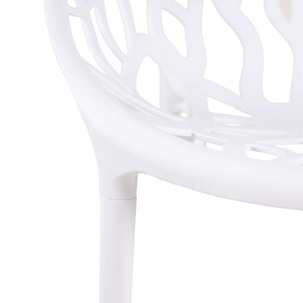 English Elm Plastic Clear Polycarbonate Shell Dining Chair Set of Four with Metal Legs Modern White W3766P509891