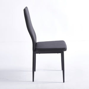 English Elm Pu Clear Shell Dining Chairs Set of 4 with Matte Black Metal Legs Modern Style W3766P525281