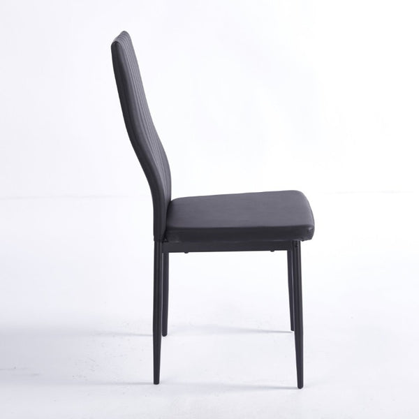 English Elm Pu Clear Shell Dining Chairs Set of 4 with Matte Black Metal Legs Modern Style W3766P525281