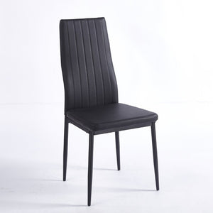 English Elm Pu Clear Shell Dining Chairs Set of 4 with Matte Black Metal Legs Modern Style W3766P525281