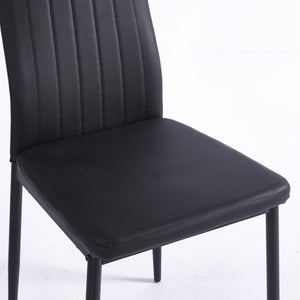 English Elm Pu Clear Shell Dining Chairs Set of 4 with Matte Black Metal Legs Modern Style W3766P525281