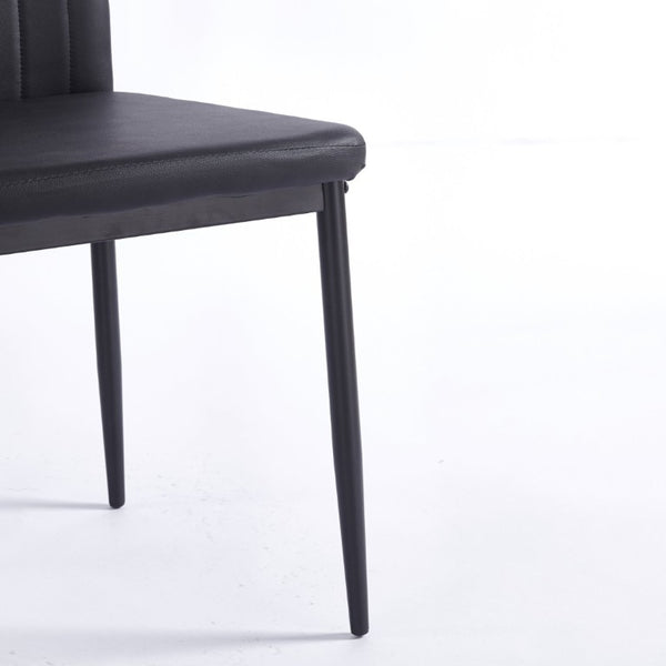 English Elm Pu Clear Shell Dining Chairs Set of 4 with Matte Black Metal Legs Modern Style W3766P525281