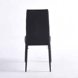 English Elm Pu Clear Shell Dining Chairs Set of 4 with Matte Black Metal Legs Modern Style W3766P525281