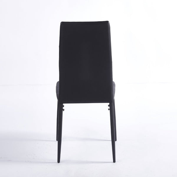 English Elm Pu Clear Shell Dining Chairs Set of 4 with Matte Black Metal Legs Modern Style W3766P525281