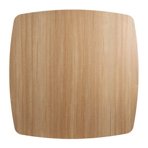 English Elm Oak Tone Square Pedestal Dining Table Tulip Metal Base Seats Three Compact Spaces W3766P540537