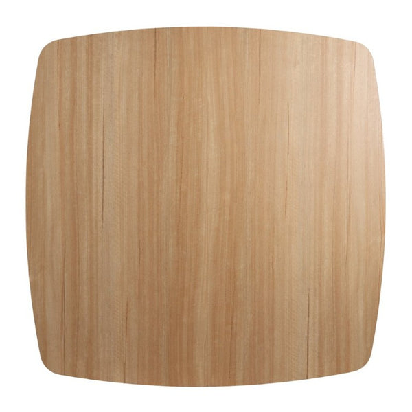 English Elm Oak Tone Square Pedestal Dining Table Tulip Metal Base Seats Three Compact Spaces W3766P540537