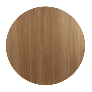 English Elm 42.1White Tulip Pedestal Round Dining Table Mid-Century MDF Top Seats Four to Six White + Light Oak W3766P556093