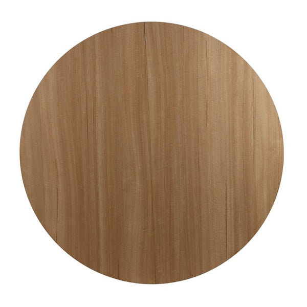 English Elm 42.1White Tulip Pedestal Round Dining Table Mid-Century MDF Top Seats Four to Six White + Light Oak W3766P556093