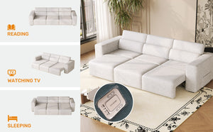 English Elm 24034 Power Reclining Sectional Module with Zero Gravity Bluetooth and USB Charging W3795P358573