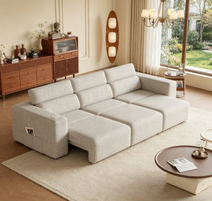 English Elm 24034 Power Reclining Sectional with Bluetooth Speakers and Zero Gravity Support W3795P358575