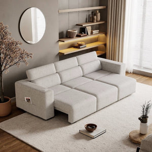 English Elm 24034 Power Reclining Sectional with Bluetooth Speakers and Zero Gravity Support W3795P358575