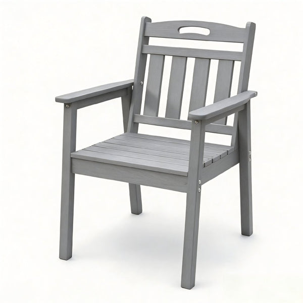 English Elm Hdpe Outdoor Dining Chair Set Weatherproof Vertical Slat Design for Patio and Deck W3805P389569