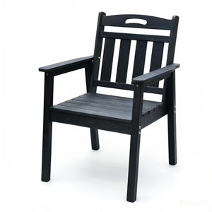 English Elm Hdpe Outdoor Dining Chair Set Weather Resistant Polyethylene Patio Terrace Seating W3805P389592