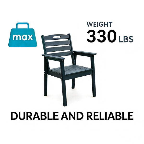 English Elm Hdpe Outdoor Dining Set Five Piece Weatherproof Recycled Poly Backyard Patio Table W3805S00002