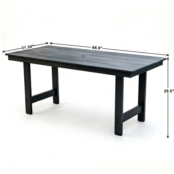 English Elm Hdpe Outdoor Dining Set Five Piece Weatherproof Recycled Poly Backyard Patio Table W3805S00002