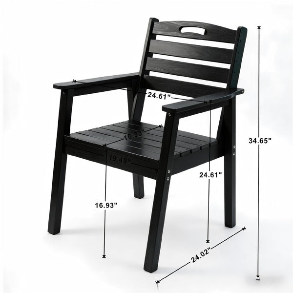 English Elm Hdpe Outdoor Dining Set Five Piece Weatherproof Recycled Poly Backyard Patio Table W3805S00002