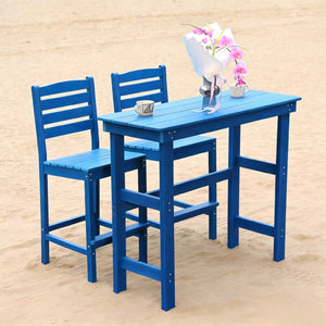 English Elm Hdpe Adirondack Outdoor Bar Set Recyclable Poly Construction All Weather Poolside W3805S00008