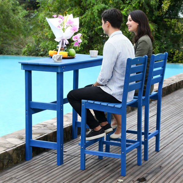 English Elm Hdpe Adirondack Outdoor Bar Set Recyclable Poly Construction All Weather Poolside W3805S00008