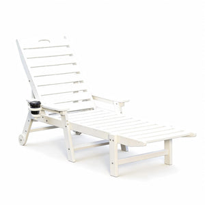 English Elm Hdpeoutdoor HDPE Reclining Lounge Chair Set Two Wood Grain Poolside Patio Outdoor W3805S00011