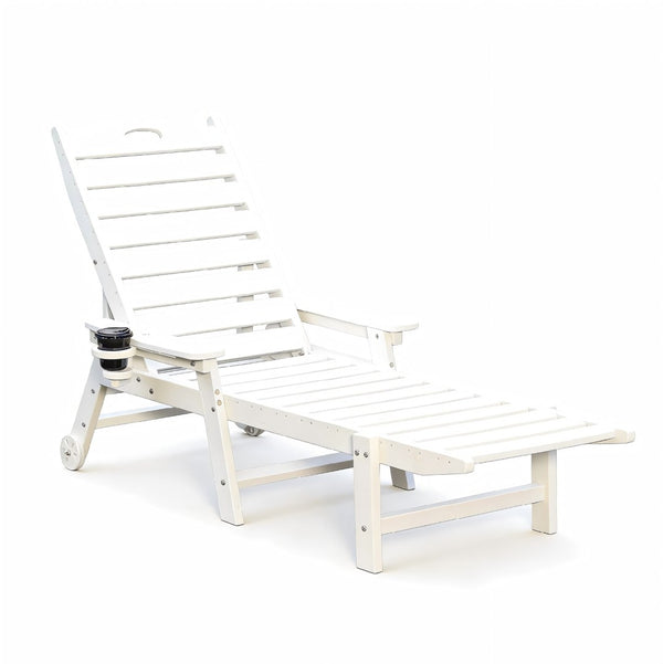 English Elm Hdpeoutdoor HDPE Reclining Lounge Chair Set Two Wood Grain Poolside Patio Outdoor W3805S00011