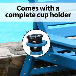 English Elm Hdpeoutdoor HDPE Wood-Grain Poolside Lounge Chair Set of Two with Adjustable Recline W3805S00012