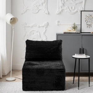 English Elm Co-009a-u0-black Corduroy Modular Sectional Reversible Chaise Low Profile Lounge Sofa Black W3819P380882