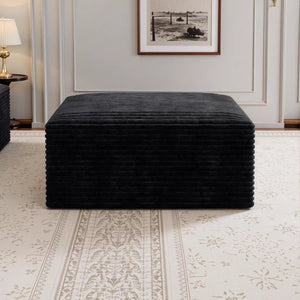 English Elm Sp-009m-black-1f Modular Corduroy Sectional Sofa Reversible Chaise Living Room Seating W3819P448407