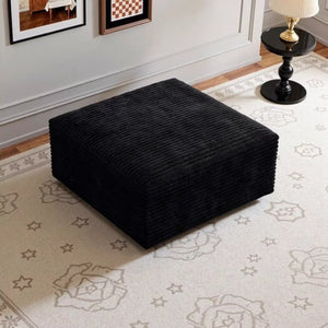 English Elm Sp-009m-black-1f Modular Corduroy Sectional Sofa Reversible Chaise Living Room Seating W3819P448407