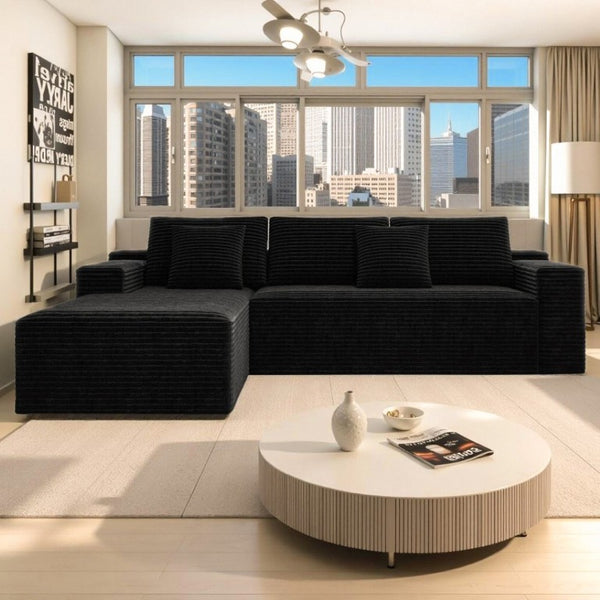 English Elm 104.3*68.9Modular Sectional Sofa Plush Corduroy Two Piece No Assembly Living Room W3819P492706