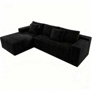 English Elm 104.3*68.9Modular Sectional Sofa Plush Corduroy Two Piece No Assembly Living Room W3819P492706