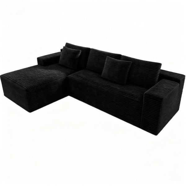English Elm 104.3*68.9Modular Sectional Sofa Plush Corduroy Two Piece No Assembly Living Room W3819P492706