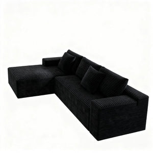 English Elm 104.3*68.9Modular Sectional Sofa Plush Corduroy Two Piece No Assembly Living Room W3819P492706