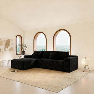 English Elm 104.3*68.9Modular Sectional Sofa Plush Corduroy Two Piece No Assembly Living Room W3819P492706