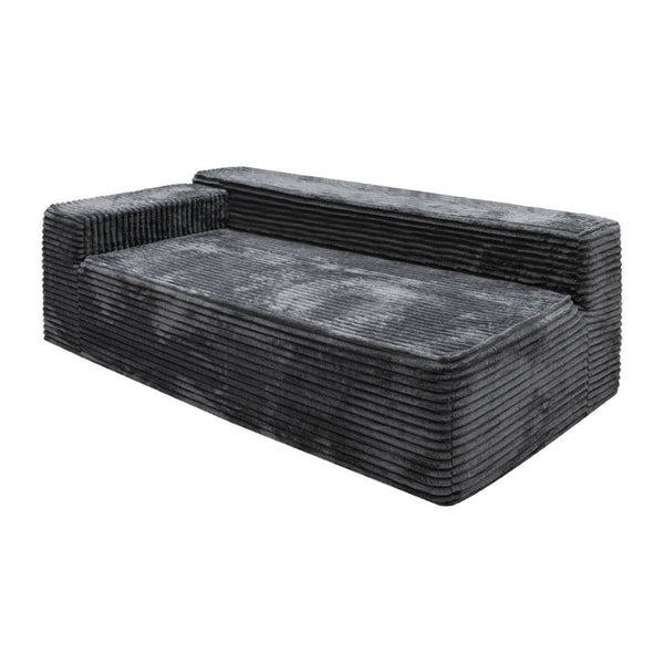 English Elm Su-009A-Grey-2L Corduroy Modular Sectional with Reversible Chaise for Modern Living 2-Seat Left W3819P492710