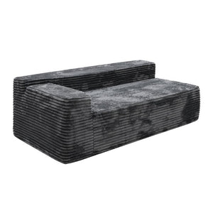 English Elm Su-009A-Grey-2L Corduroy Modular Sectional with Reversible Chaise for Modern Living 2-Seat Left W3819P492710
